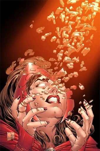 In comics, the most recognizable Wanda story is House of M. In that storyline, the death of her children along with Vision and some outside influences drive her crazy & she re-writes reality to where Mutants are the ruling class and humans are minority. Lots of crazy shit happens