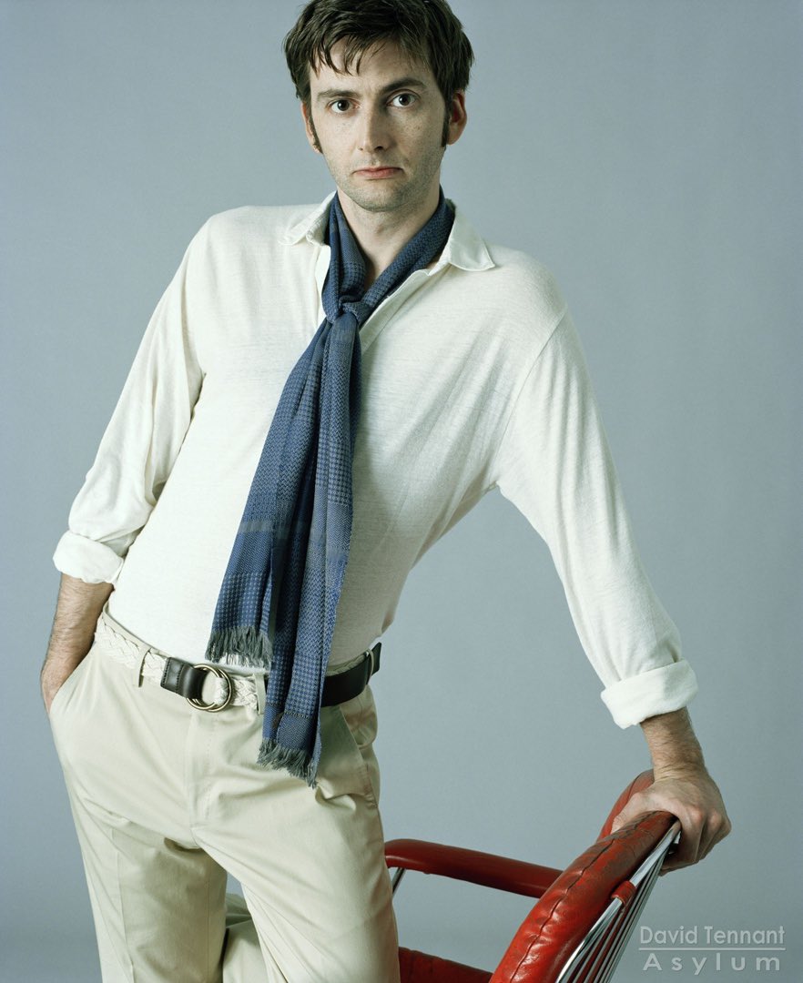 david tennant with michael sheen, jon hamm, neil gaiman and douglas mackinnon