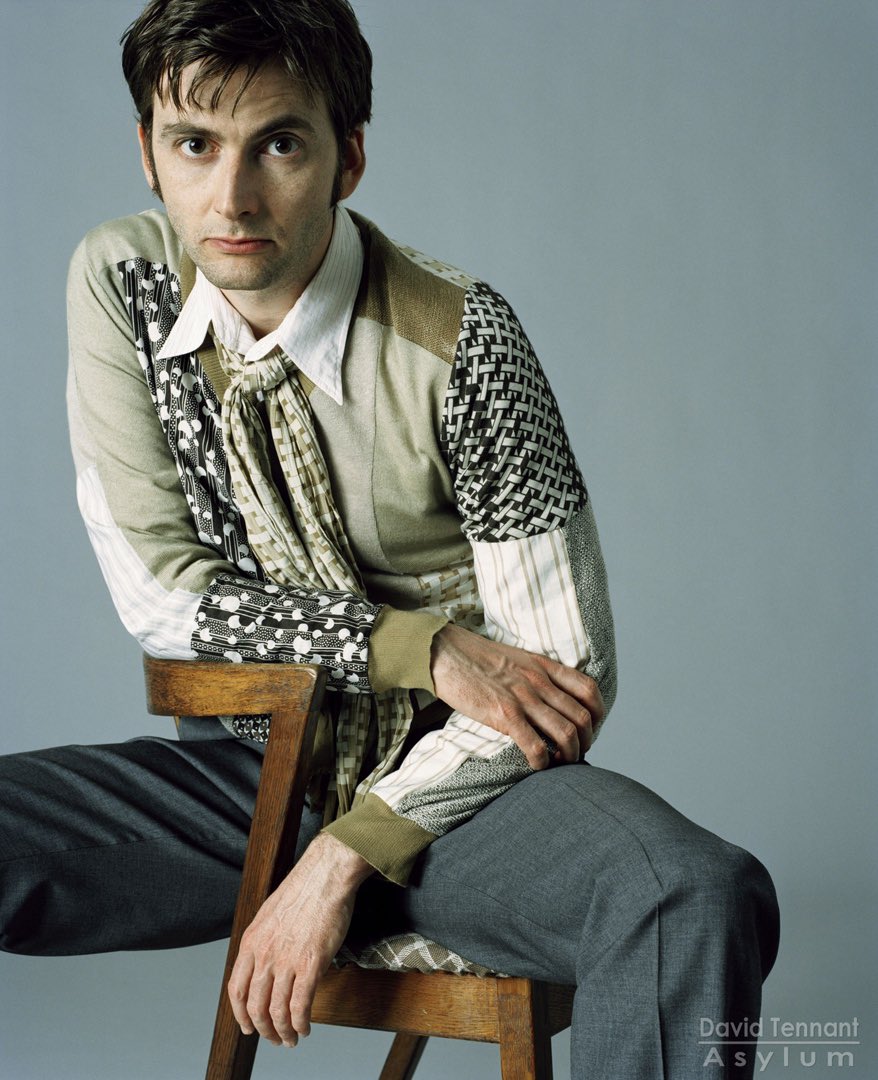 david tennant with michael sheen, jon hamm, neil gaiman and douglas mackinnon