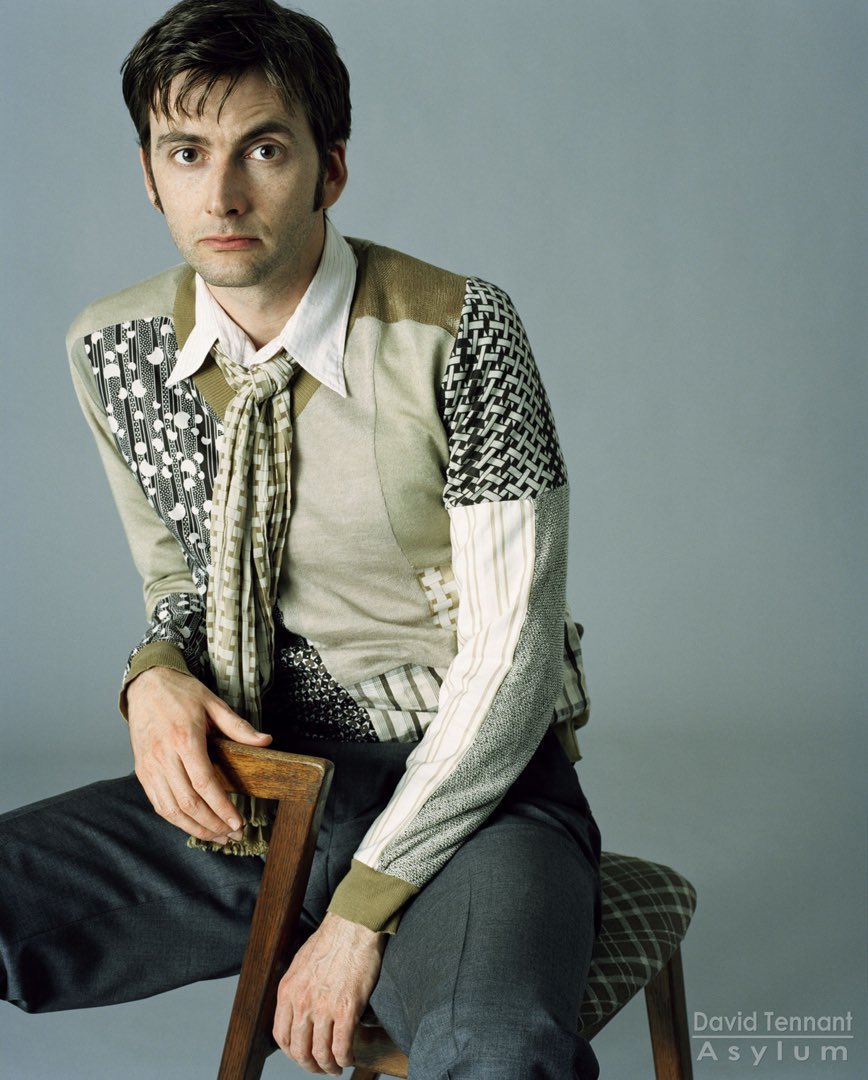 david tennant with michael sheen, jon hamm, neil gaiman and douglas mackinnon