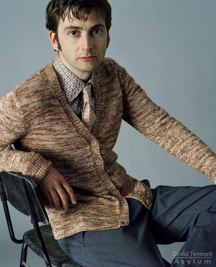 david tennant with michael sheen, jon hamm, neil gaiman and douglas mackinnon