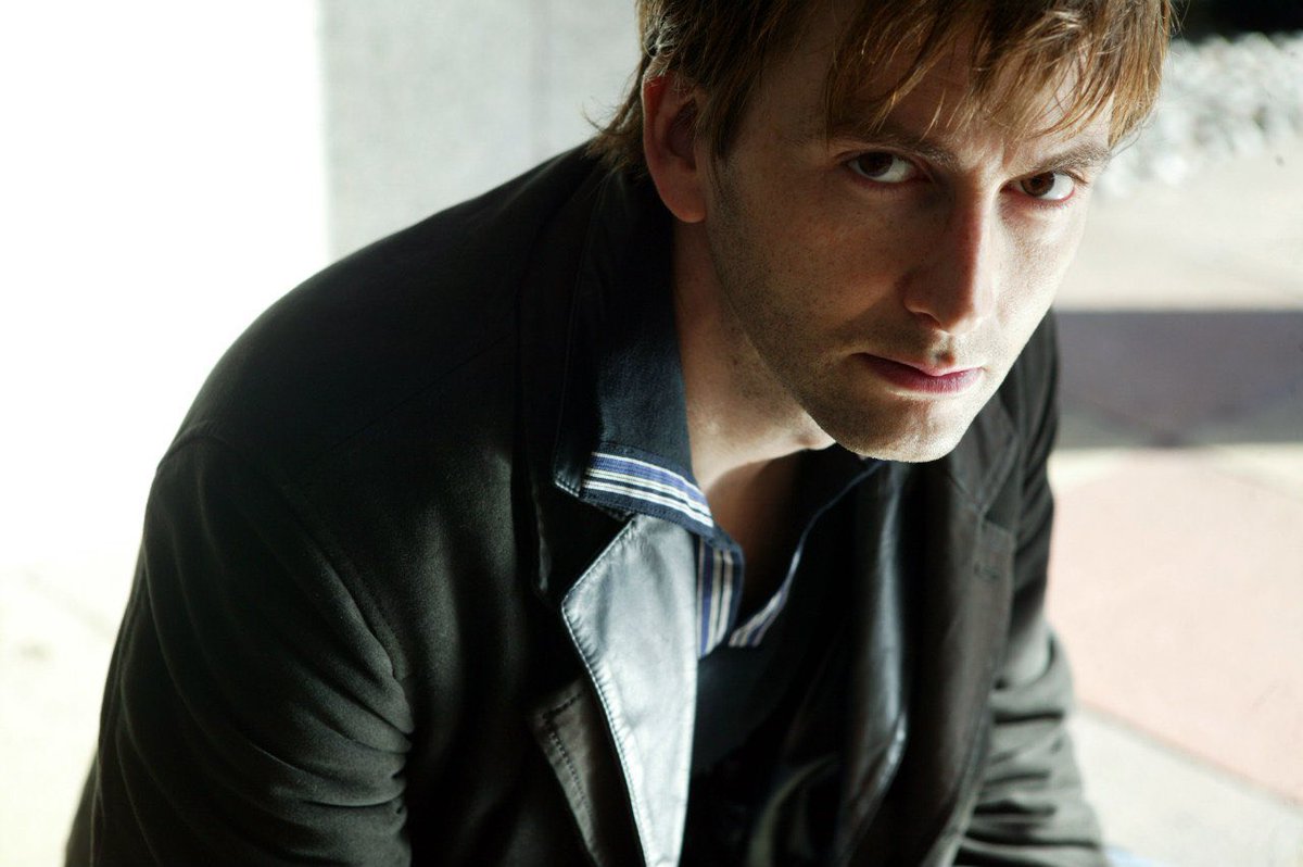 david tennant with michael sheen, jon hamm, neil gaiman and douglas mackinnon