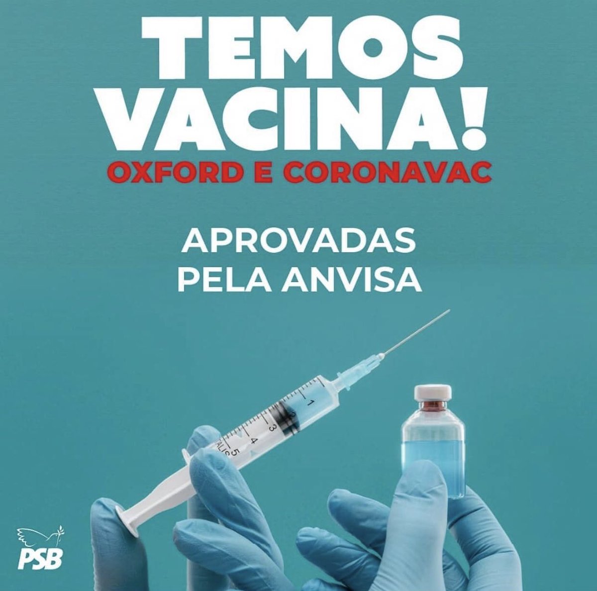 BancadaPSB_RS's tweet photo. Momento histórico para o Brasil
Vacina aprovada! Viva a ciência! 💉😷🇧🇷

#VemVacina #VacinaJa #VacinaParaTodos https://t.co/LSXrVlL5EL