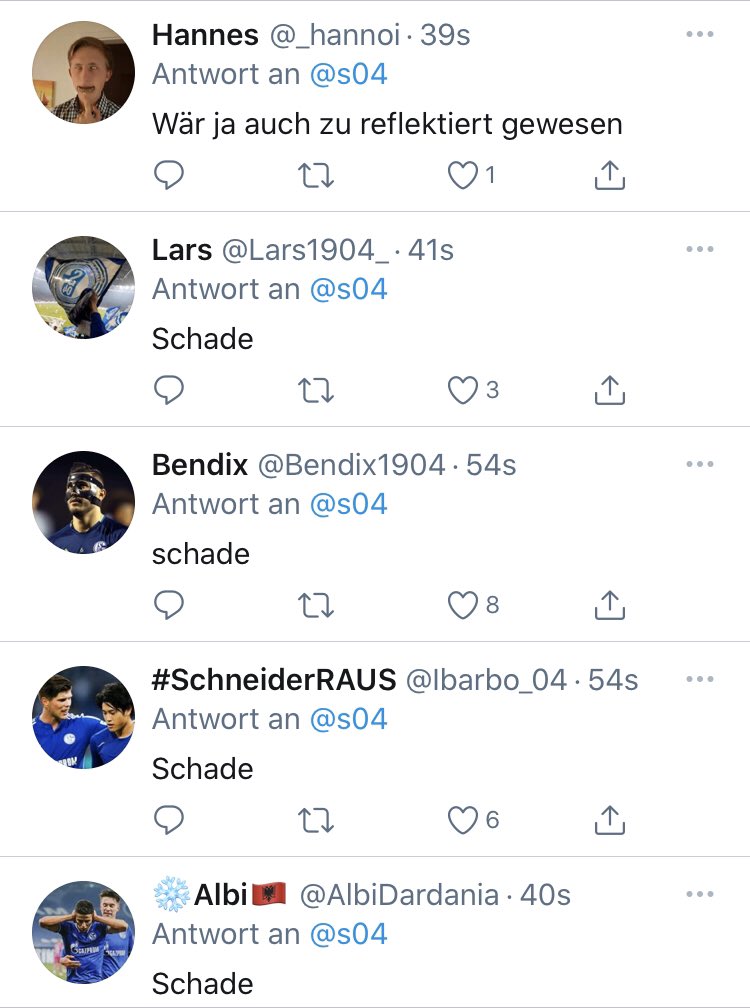 mjrieger's tweet photo. Schalke: „Wir suchen keinen Nachfolger für Jochen Schneider!“

Fans: Schade.

#S04 #SGES04 #Schalke https://t.co/yZClnfmbaJ