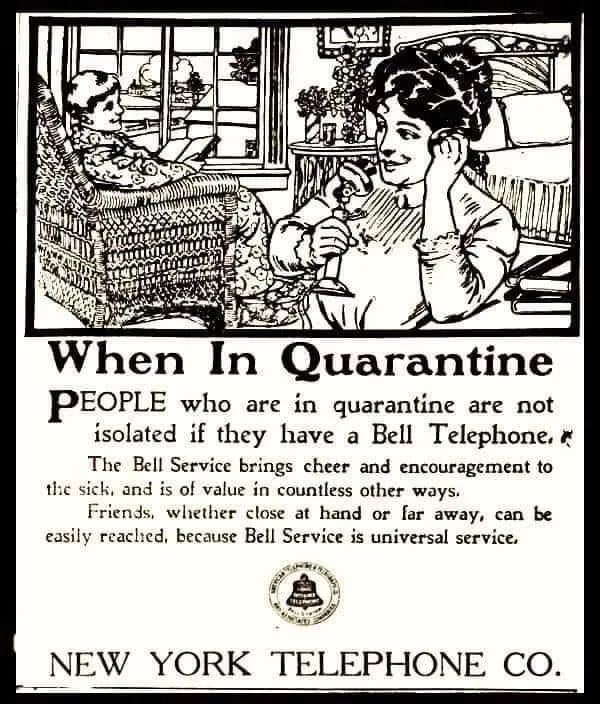 Extrachelle's tweet photo. Quarantine, 1918 advertising. https://t.co/48NCd9o7dY