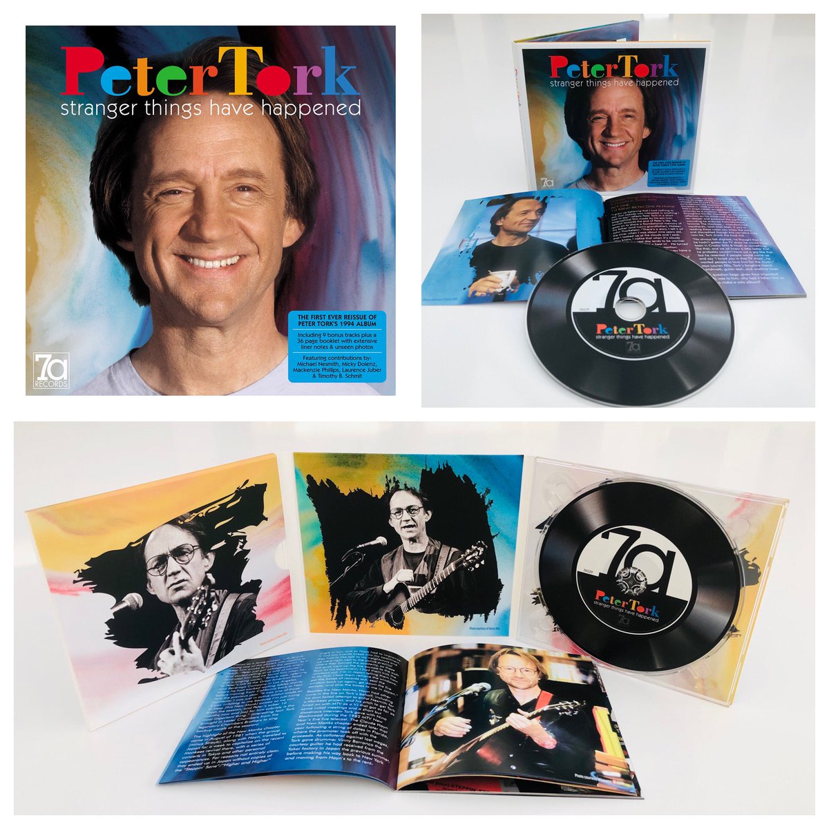 Peter Tork “Stranger Things Have Happened” on 7a Records. The CD has 9 Bonus Tracks and a 36 Page Booklet with extensive liner notes and previously unpublished photos. Available from <a href="/deepdiscountcom/">DeepDiscount.com</a> and  Amazon.