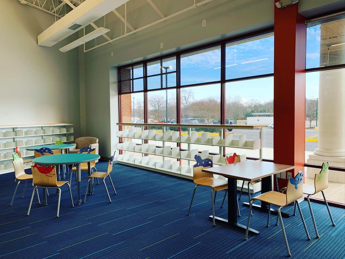 PrinceWmLibrary's tweet photo. Save the date: Manassas City Library is officially opening Tuesday, February 2! 

Here’s a sneak peek of our newest library, located at the Wellington Station Shopping Center. #pwplibraries @CityofManassas https://t.co/M22RxblSTV