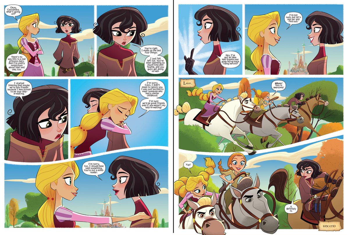 tangledtxtposts's tweet photo. this comic about rapunzel making a new friend she has a lot in common with and cassandra getting insecure thinking that rapunzel is only friends with her because she was picked to be her lady-in-waiting.... . .. . .. oh god oh fuck https://t.co/cuWzGojxmR