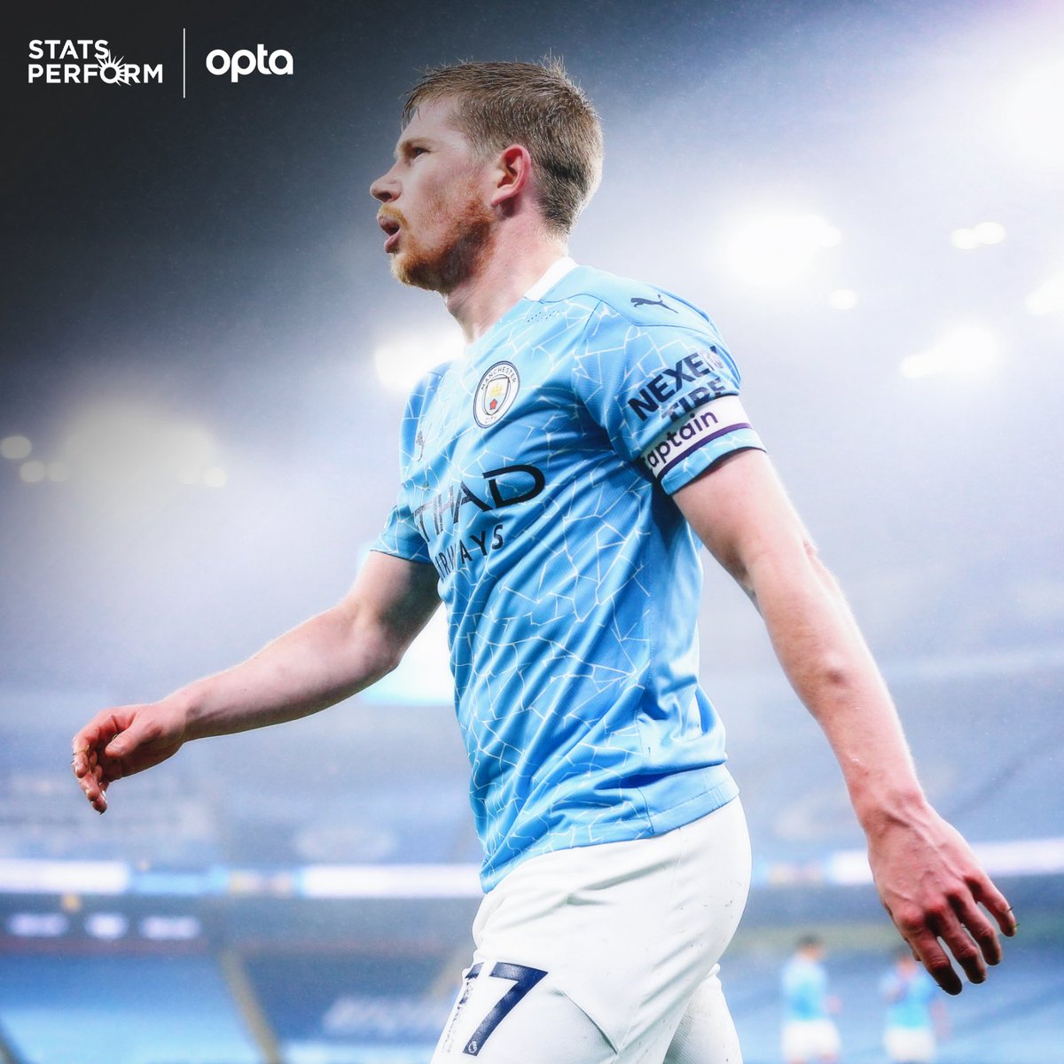OptaJoe's tweet photo. 100 - Kevin De Bruyne has now assisted 100 goals in all competitions for Manchester City, 31 more than any other Premier League player since making his debut for the club. Royalty. https://t.co/QAs70G77oz