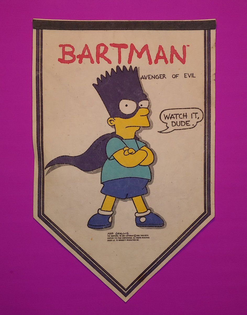 springfield_ont's tweet photo. Yet another gem from 1990! #TheSimpsons #bartman #avenger #funwithflags https://t.co/CKdLZjpLRK