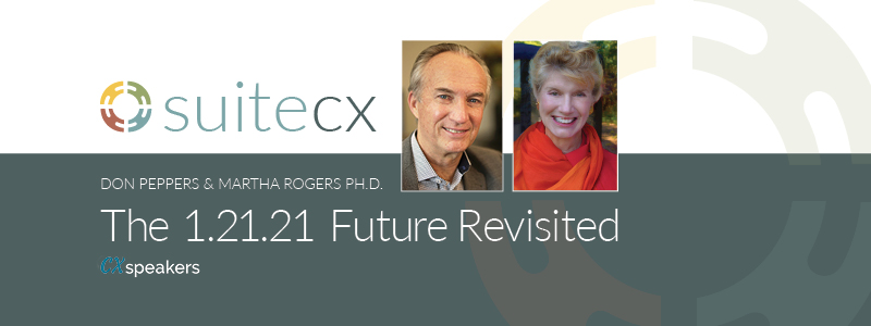 SuiteCX's tweet photo. We are proud to be celebrating 1to1 Day (01.21.2021)

Each day this week we will explore the history of 1to1 Marketing, including a live interview of the founders of One to One Marketing and Peppers and Rogers Group, 
@DonPeppers and @Martha_Rogers, Ph.D.. 
 #customerexperience https://t.co/6aR2Ic5Ro0