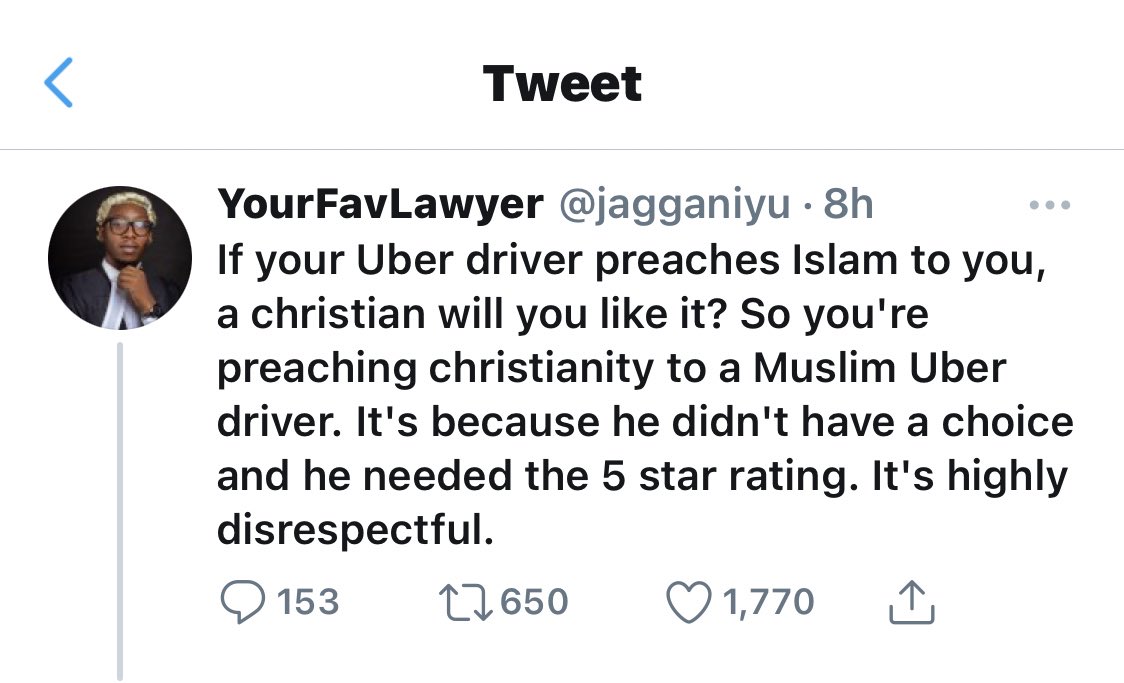 9.TwitterNG react to the Nigerian based Jesus disciple’s tweet.