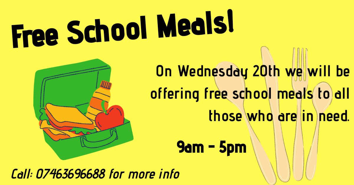 This Wednesday there will be free school meals distributed out between 9am-5pm. 

This is being supported by <a href="/NottinghamCAN/">Community Action Nottingham</a> and for more information please call 07463696688. 

If this tweet could be retweeted so it can reach those in need, it would be very much appreciated!😊
