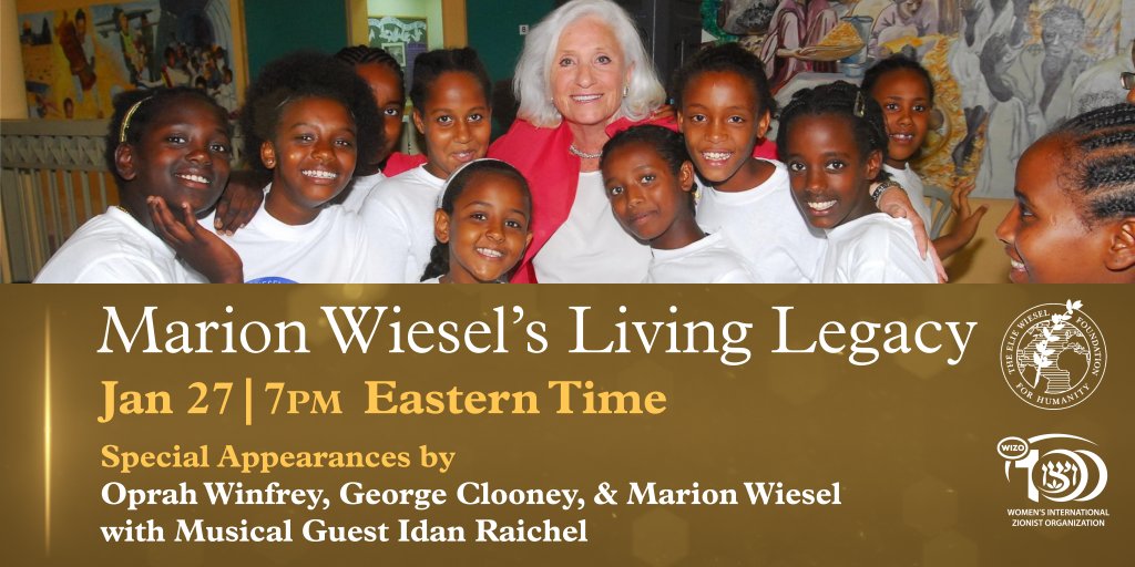 JUST ANNOUNCED: <a href="/Oprah/">Oprah Winfrey</a>, George Clooney, and <a href="/idanraichel/">Idan Raichel עידן רייכל</a> will be joining our special celebration honoring Marion Wiesel on her 90th birthday! Join us and reserve your spot today. FREE RSVP: beittzipora.org