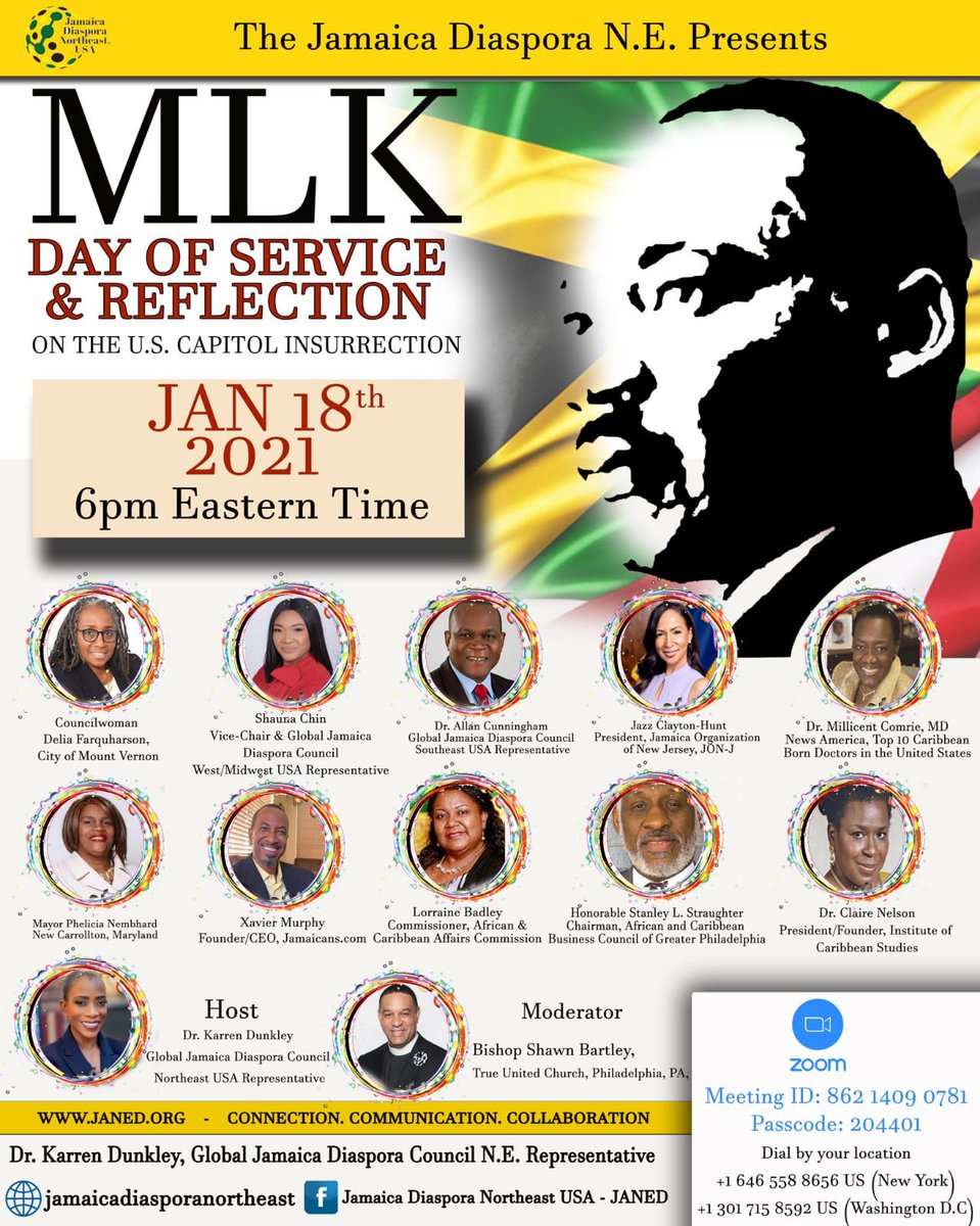 ExploreCarib's tweet photo. Join the Jamiaican Diaspora as we recognize and commemorate #DrMartinLutherKingJr tomorrow @MLKDay https://t.co/3FnUOqVtwp