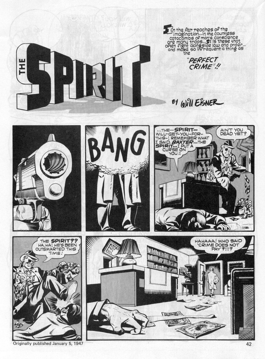 The Spirit and Will Eisner of course are getting a token mention, because there one of the first names you often hear about when diving into this topic needless to say I feel like they are the Spirit is the Citizen Kane of comics, and should be read to see how comic evolved.