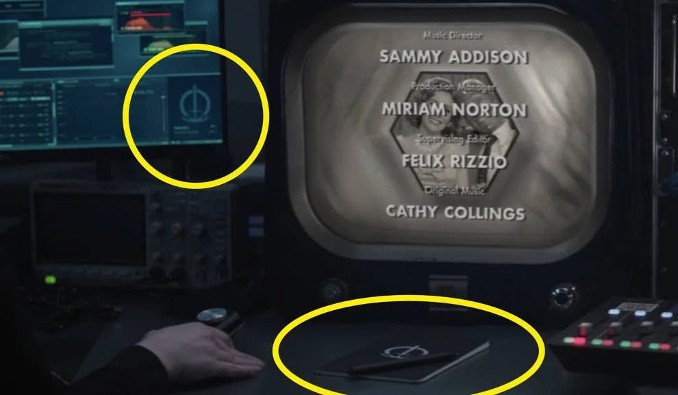 At the End of Far From Home we saw Nick Fury in space with what looked like the S.W.O.R.D. HQ...fast forward to the end of  #WandaVision   and we see that someone is watching Wanda like us. The S.W.O.R.D. logo is visible on their screen and their notebook.
