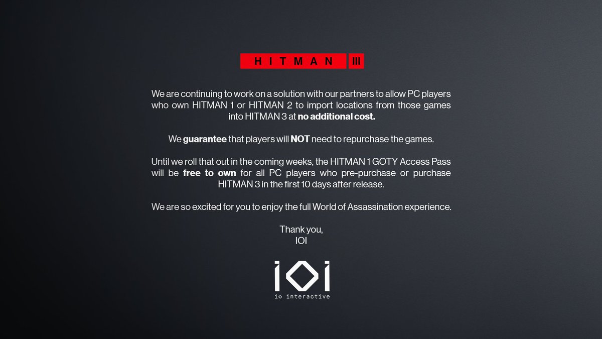 IOI just changed their Twitter name to Innovative Online Industries :  r/HiTMAN