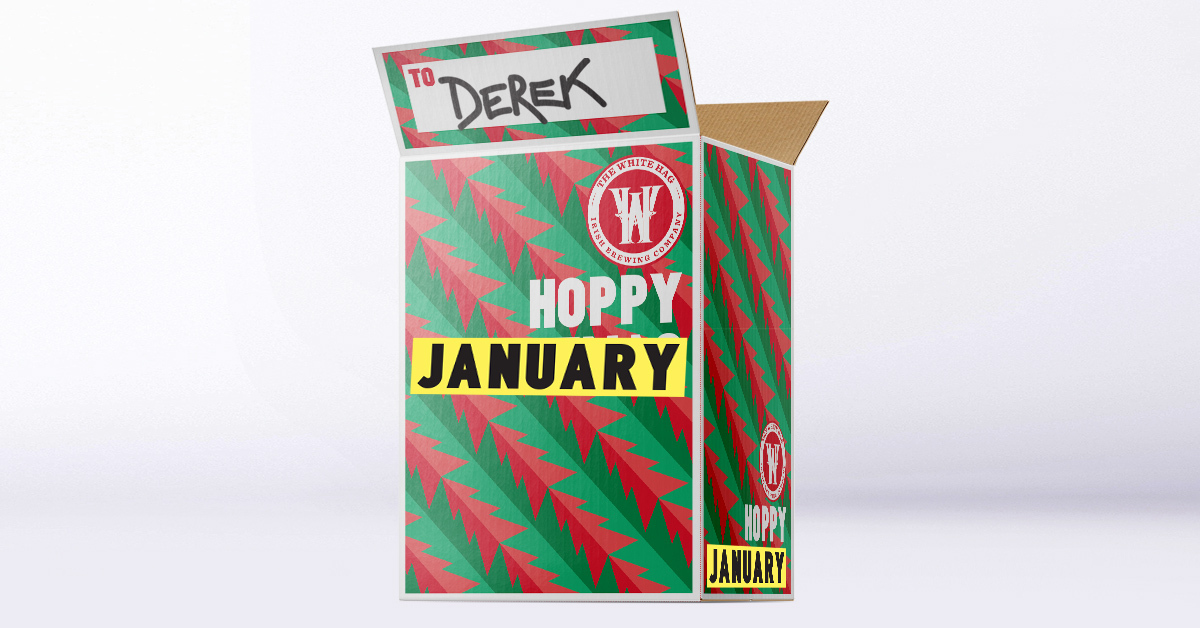 TheWhiteHag's tweet photo. That's it, we've broken. We tried to be good, tried to cut back and be sensible, maybe even teetotal a little. But this year's not the year for it. It just isn't. We're gonna make some craic.

So, here's our Hoppy January Bingo Beer Box. 
We have 100 boxes Christmas boxes (1/3) https://t.co/ZZRItBUaD0