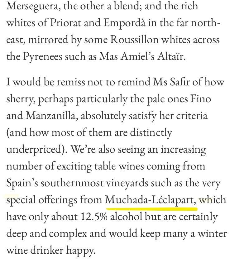 Felices con una nueva mencion en el Financial Times en la seleccion de vinos de <a href="/JancisRobinson/">Jancis Robinson</a> para este frio invierno🥂✨🙏🏻 thank you! Let's go 2021!!