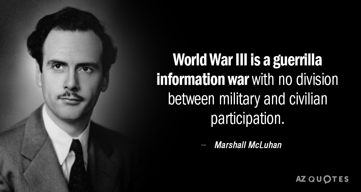 plinnemann's tweet photo. Do Marshall McLuhan ever become irrelevant? Scary how accurate this old prediction is becoming https://t.co/B3nUNdpy9j