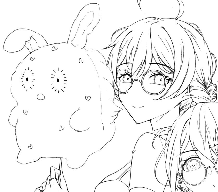 かおり &amp; チュパカブラあめ(ウサギ.ver)
#桜守歌織 