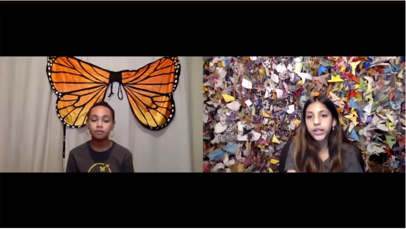 theNCC's tweet image. Kaia Marbin and Lily Ellis from @EffectMigration ask that the Biden administration end the climate crisis and speak up against youth in detention centers. #KidsInauguration #Inauguration2021 @BidenInaugural