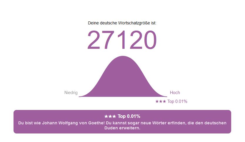 arealme.com/german-vocabul…

Für wen ist dieser Test? Fremdsprachler? Ist das Niveau in DE schon so niedrig? Werden damit sonst Buschvölker getestet? Was zum fick man?