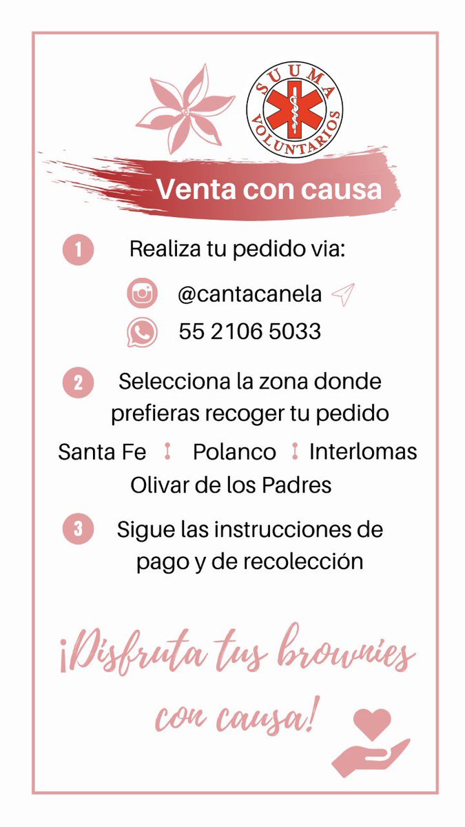 Hay diferentes formas de ayudar y hoy puedes hacerlo mientras disfrutas de un rico postre con causa.
Vayan a Instagram y visiten a @cantacanela ¡No se van a arrepentir de sus brownies! 🤤
