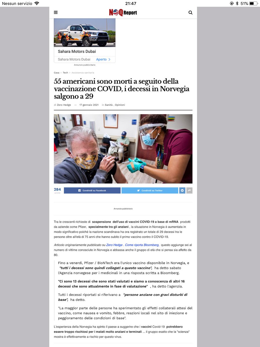 ⁦@SanMarino_RTV⁩ ⁦@SanMarinoFixing⁩ : il sito USA NOQReport ci parla dei 55 decessi a causa della vaccinazione