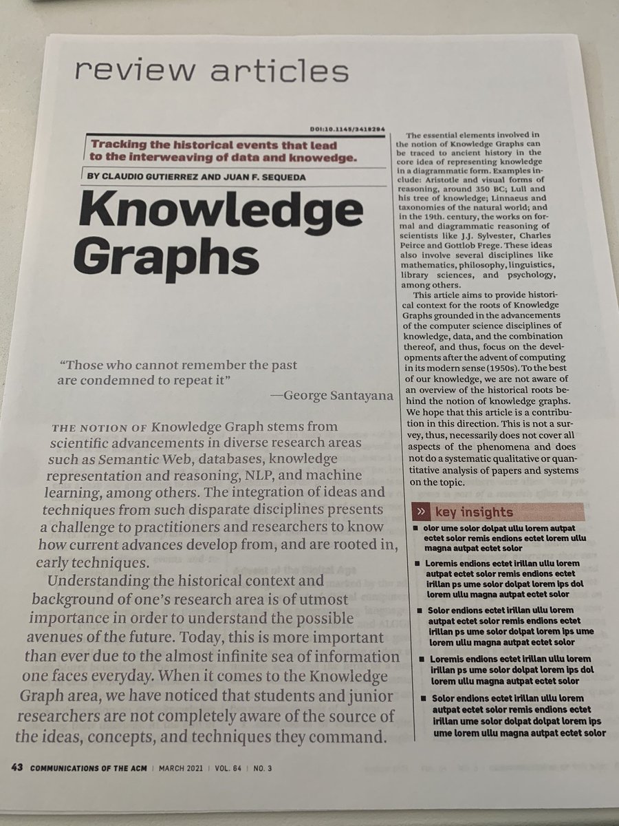 Final review of our upcoming paper about Knowledge Graphs in the Communications of the ACM March 2021 issue!