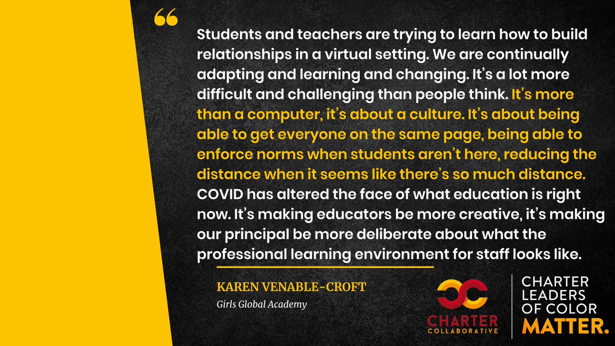 'COVID has altered the face of what education is right now. It’s more than a computer, it’s about a culture.' - Karen Venable-Croft. Read Karen's profile and follow @GirlsGlobalDC to learn more. #CLOCMatter bit.ly/2LNZve2