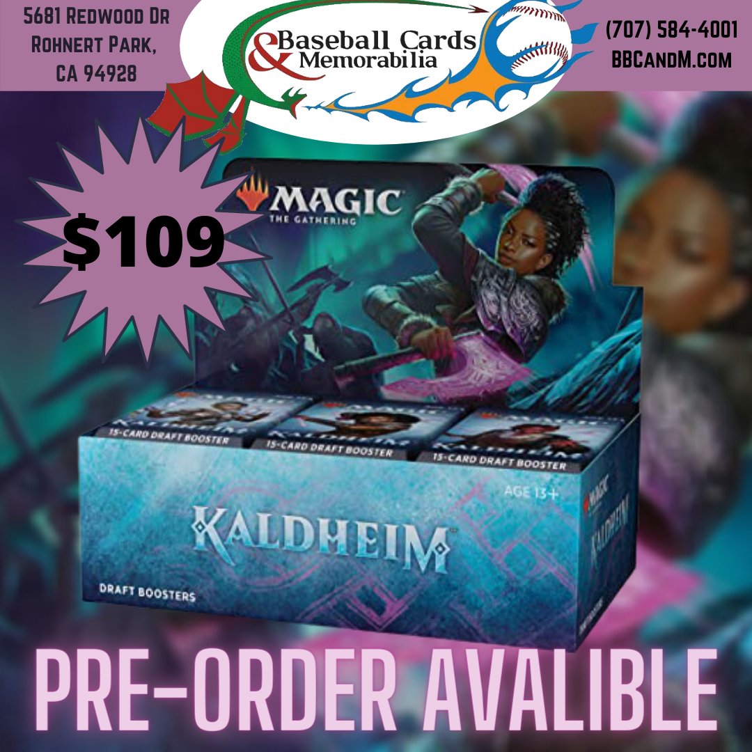 BBCandM's tweet photo. ❄️Kaldheim is here!❄️All our pre-orders are up on our website! Grab a mask and swing by the shop or order online to support your local game store 😀  
https://t.co/E8EUZYXn61 https://t.co/dgTmt0XY7L
