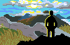 mitsest's tweet photo. #pixelart day5-6 man looking at mountains 100x64 https://t.co/ptlqf0GG6J