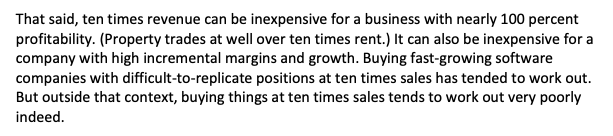 There was a point where folks weren't valuing optionality for several stocks... but now ALL of the optionality and MORE is valued super high for several areas of the market.Great point below from letter. Especially worth asking if SO MANY companies have high optionality