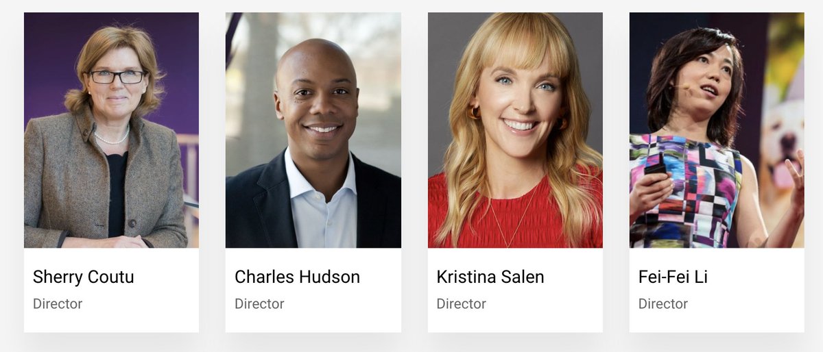  $RTP independent directors:1) Sherry Coutu: More than 60 angel investments & three IPO's2) Charls Hudson: Founder of Precursor ventures, ex-partner at SoftTech VC3) Kristina Salen: ex-CFO of WWE and Etsy4) Fei-Fei Li: Co-Director of Stanford's Human-Centered AI Institute
