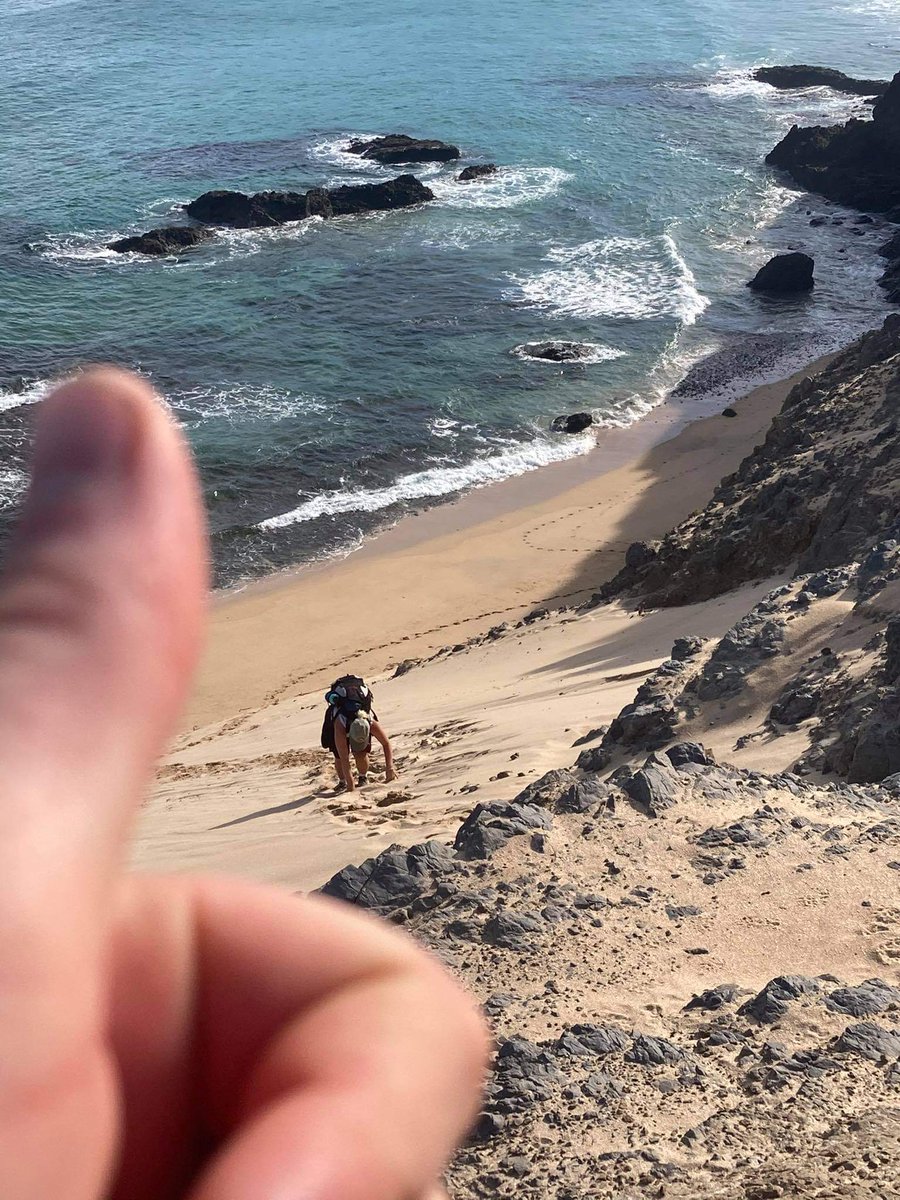 CockerKate's tweet image. Climbing the giant sand dunes on the weekend up at cape reinga 😰 worth the view though 👌