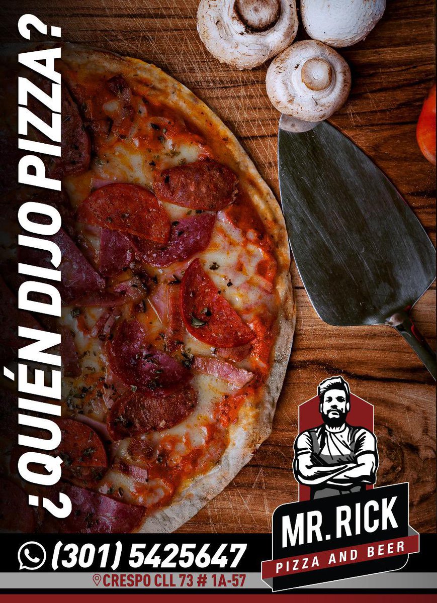 Nory_Na's tweet photo. Los invito a probar las mejores pizzas artesanales en #Cartagena
#MrRickPizzanBeer sencillamente deliciosas 😋😋🍕 #pizza #Crespo #Manga #Bocagrande #piedelapopa #castillogrande #zonanorte #cielomar #daniellemaitte #torices #centro #canapote #marbella #cabrero #laespañola ... https://t.co/zkXyuNUH6x