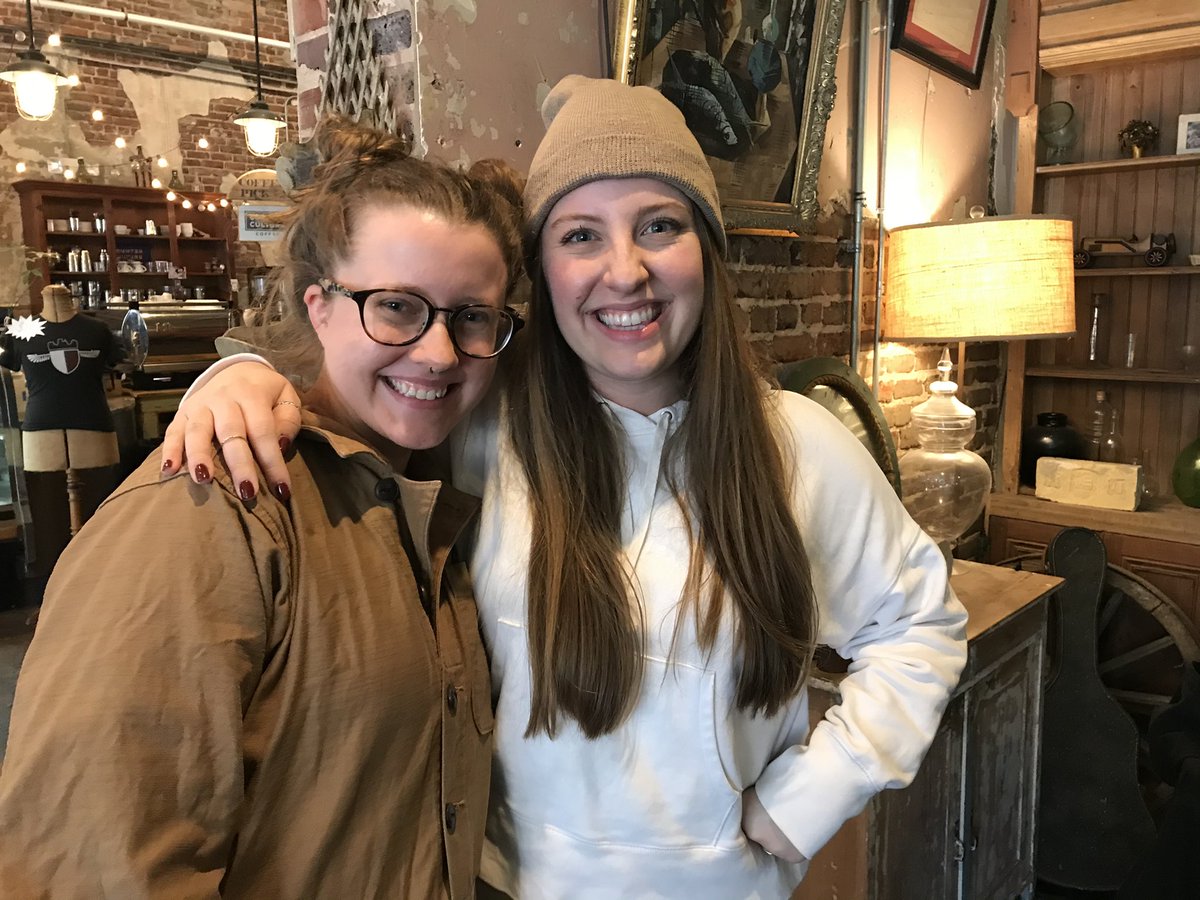 I’d met  @Mary_Buzbee a month or so prior, and from Day 1 she wouldn’t shut up about her creative partner, Lauren. So we met up as a trio , and the fates were fucking REALIGNED by that moment. (But it was too dark for a photo, so here’s one from our second meetup)