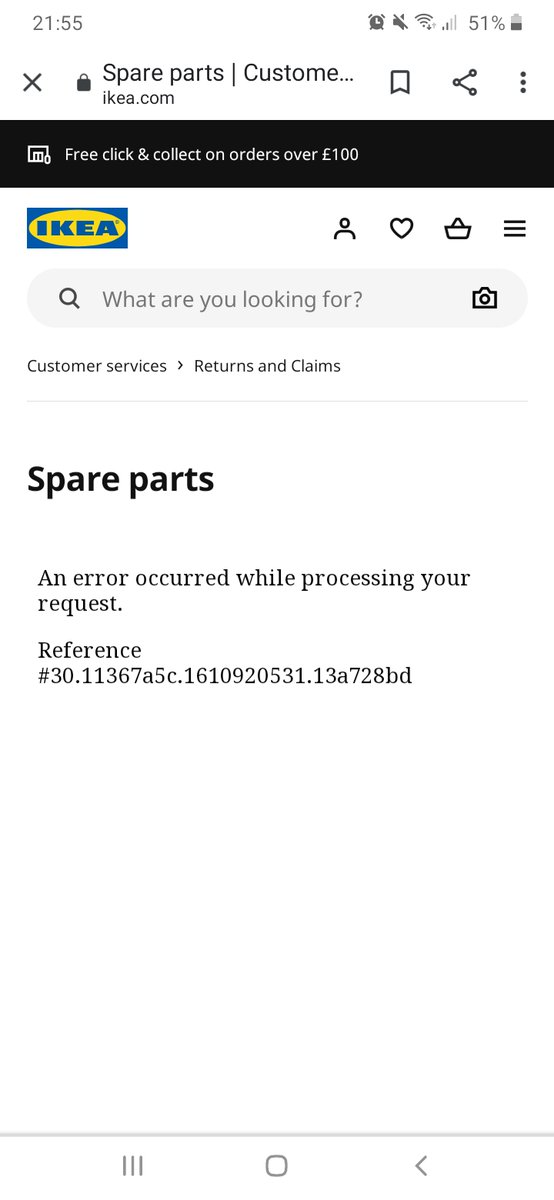 .<a href="/IKEAUK/">IKEA UK</a> I'm trying to use your spare parts form but it has been saying this for a day now. How can I contact you for spare (missing) parts?