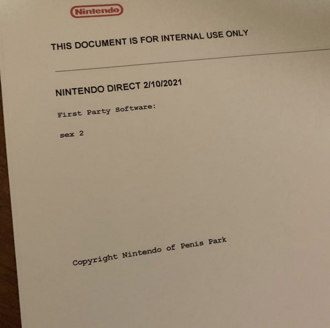 Nintendo direct leak!!!!!