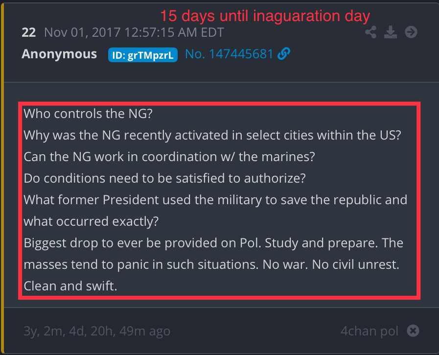 Who controls the NG?