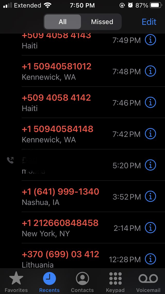 Sittig57's tweet photo. These spam calls are getting ridiculous, got 2 more typing this out https://t.co/wRHDzPT3cR