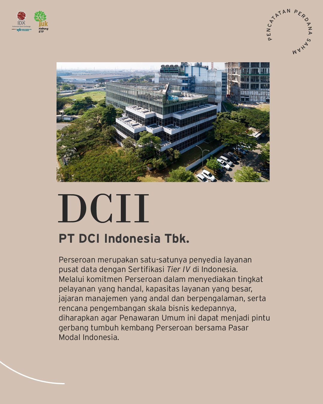 Harga saham dcii