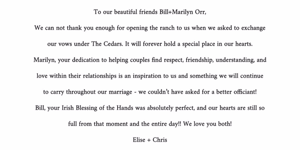 Some beautiful words from some beautiful people 😌 
#TheCedarsRanch #engagementseason #winterweddings