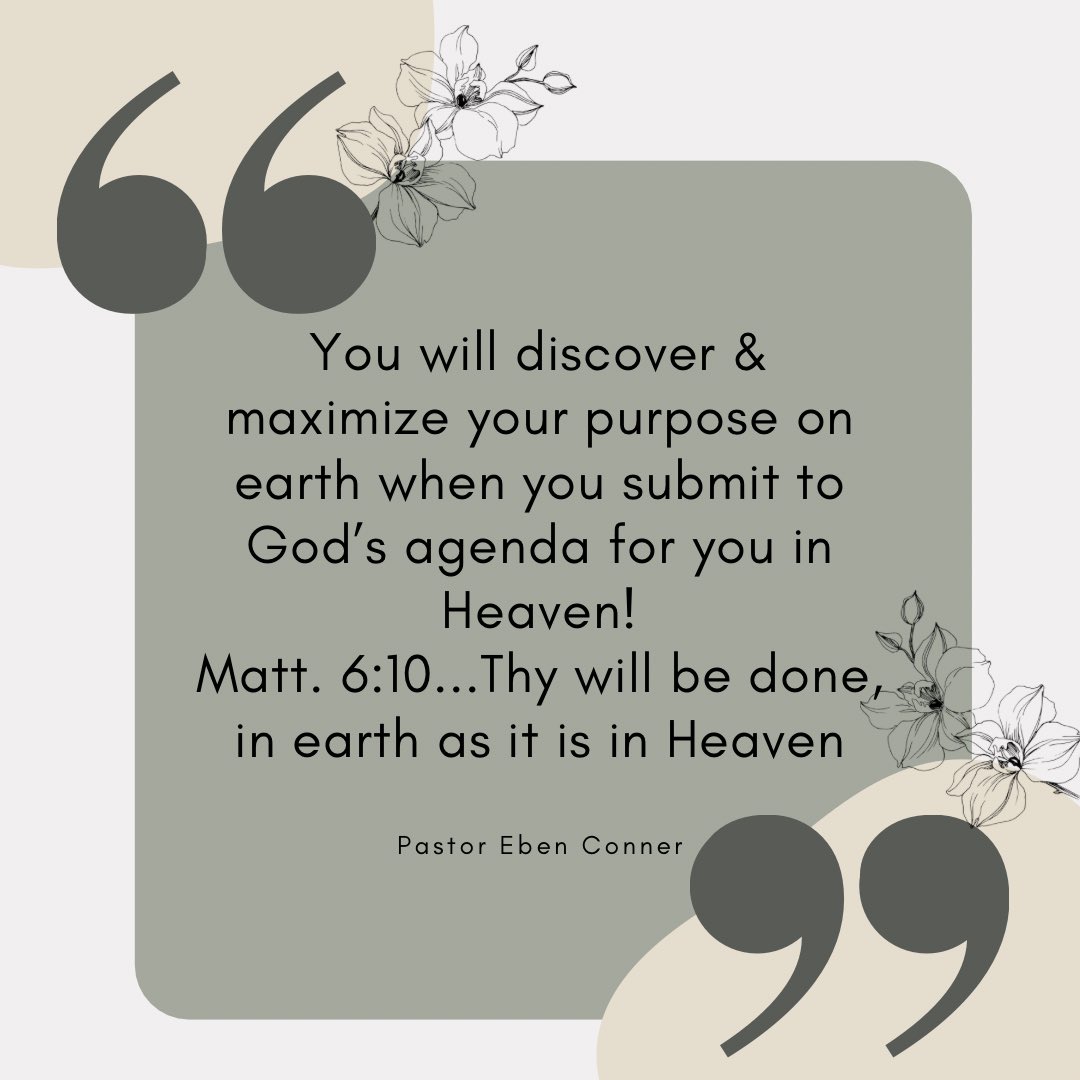 The manufacturer always knows the purpose of its product. Well God knows our purpose, however in order to discover your earthly purpose you must submit to Heavens Agenda!