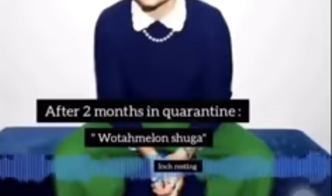 APRIL * F with Harry's anchor tattoo * Harry's strong accent and Wotahmelon Shuga * Clifford barKING and the interview being deleted after..* Mark posting a Fairy Harry TikTok saying "we're men"