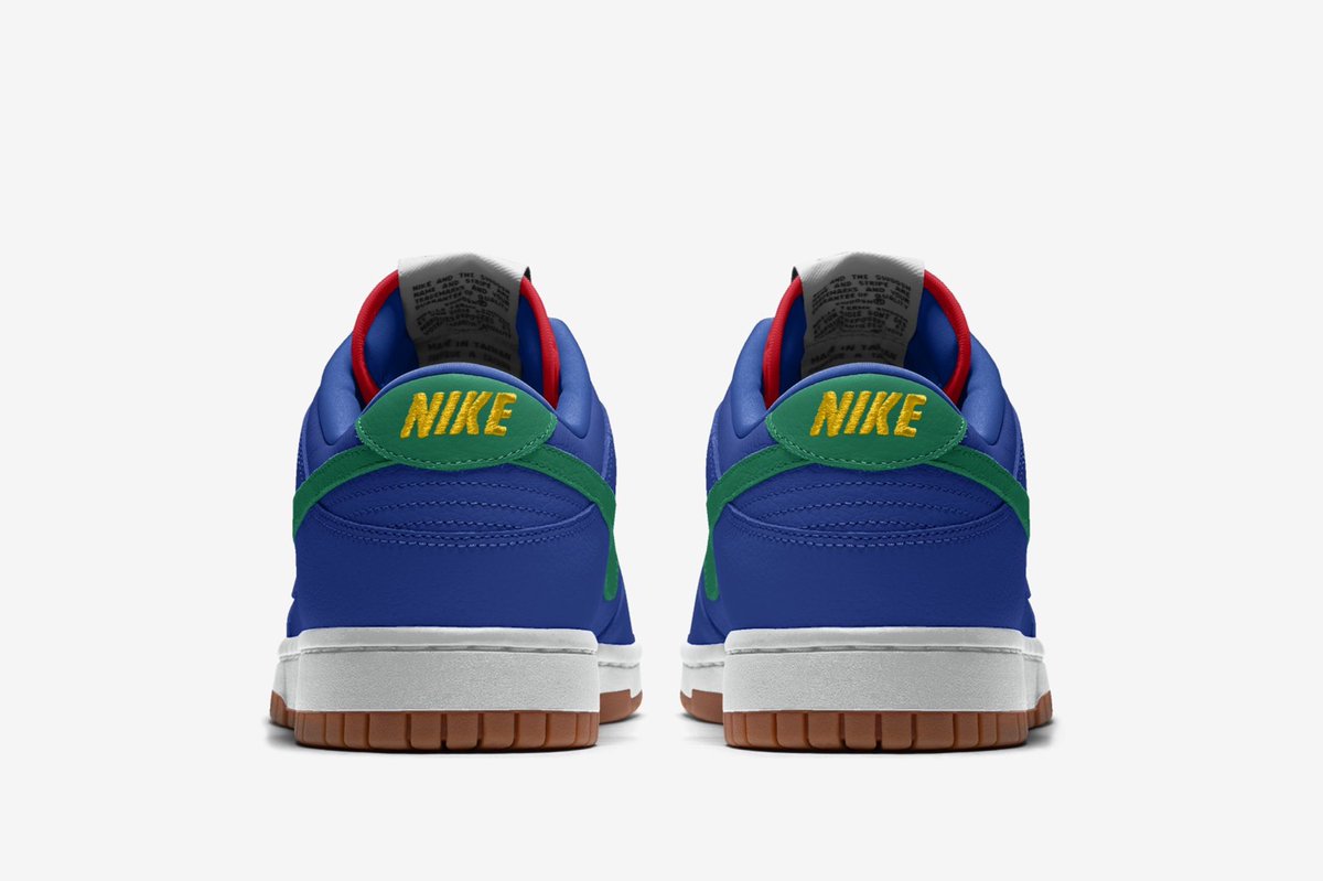 Nike By You Dunk Lows as cartoon characters. 
