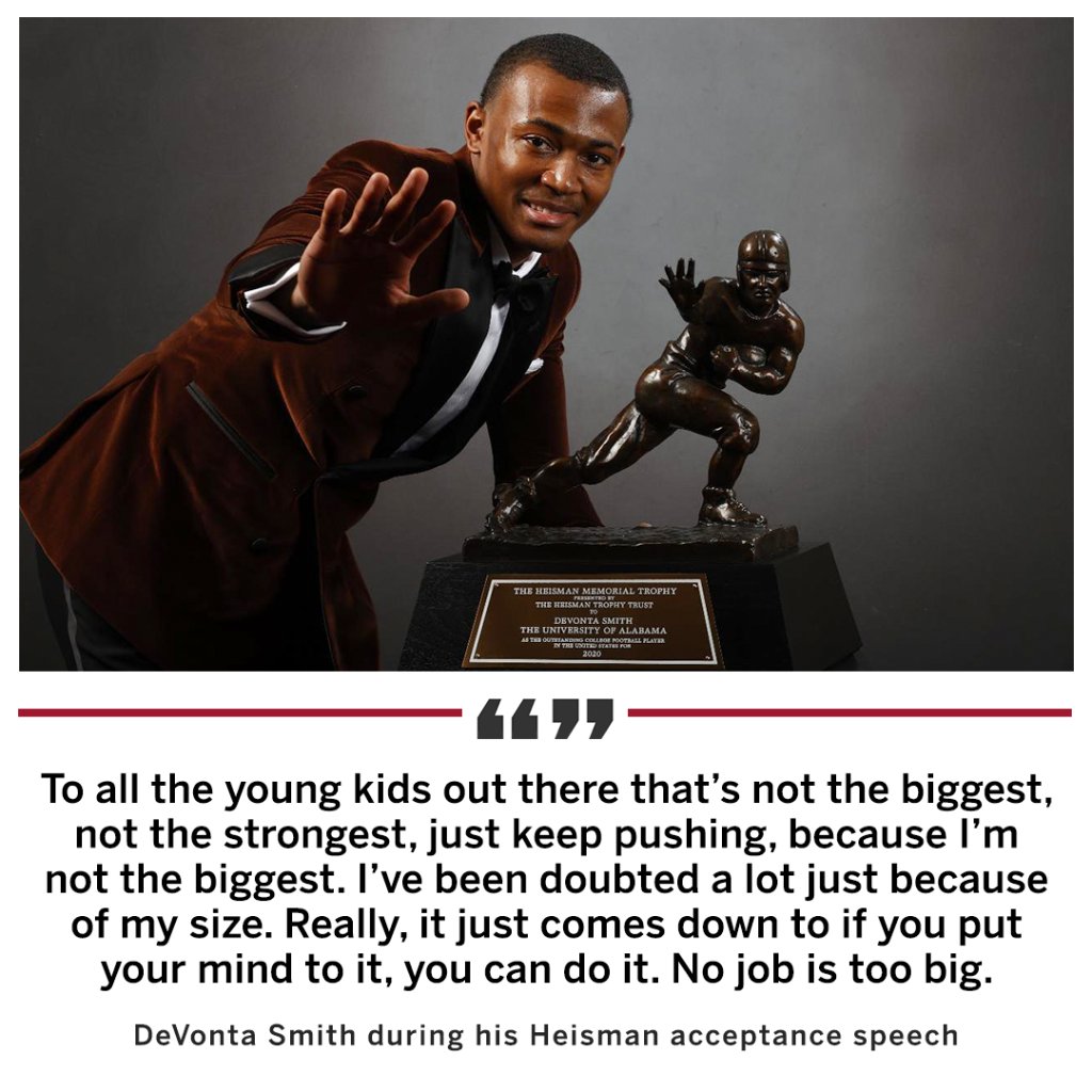 SECNetwork's tweet photo. DeVonta Smith from the ❤️ https://t.co/BFCbbHSnDD
