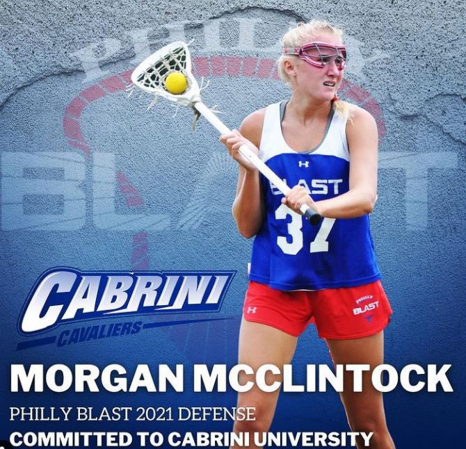 phillylacrosse's tweet photo. Congrats to Morgan McClintock @Morganmcclinto3 of @PhillyBlastLAX + Garnet Valley HS @GarnetGLax | PA 2021 | Def on committing to Cabrini University, Women's D3 @cabriniwlax #DiamondCavs  @LongstrethLAX https://t.co/v0XHT6pnUB